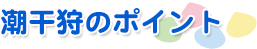 潮干狩りのポイント