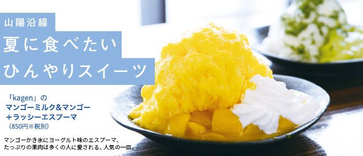 山陽沿線 夏に食べたい!ひんやりスイーツ