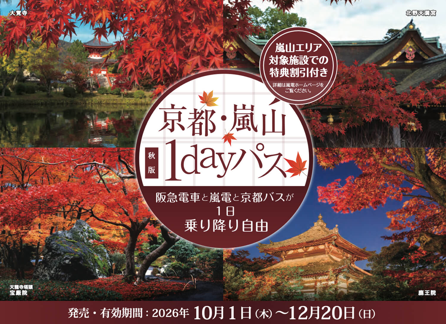 京都・嵐山1dayパス