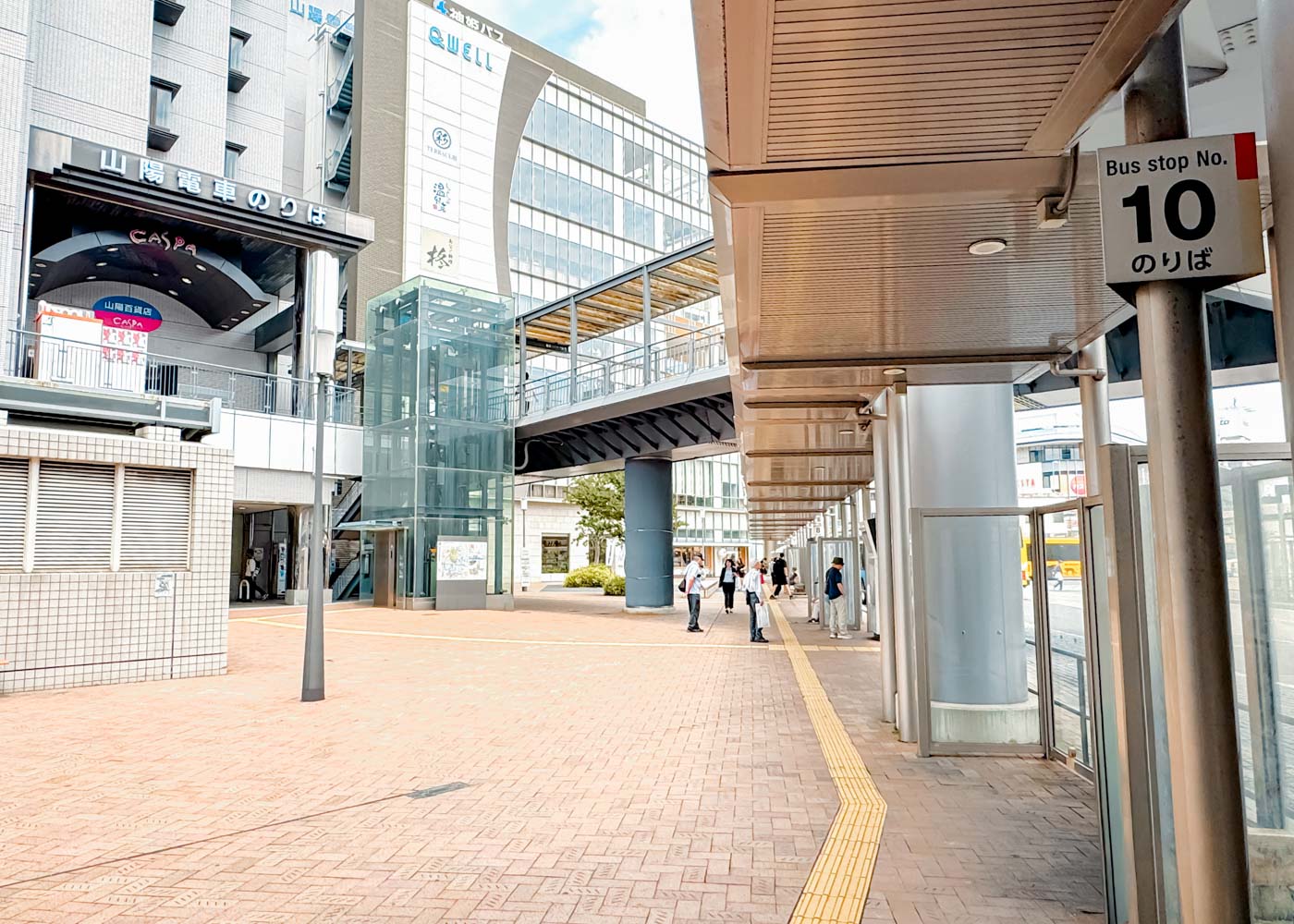 姫路駅での神姫バス10系統のりば ルート案内6