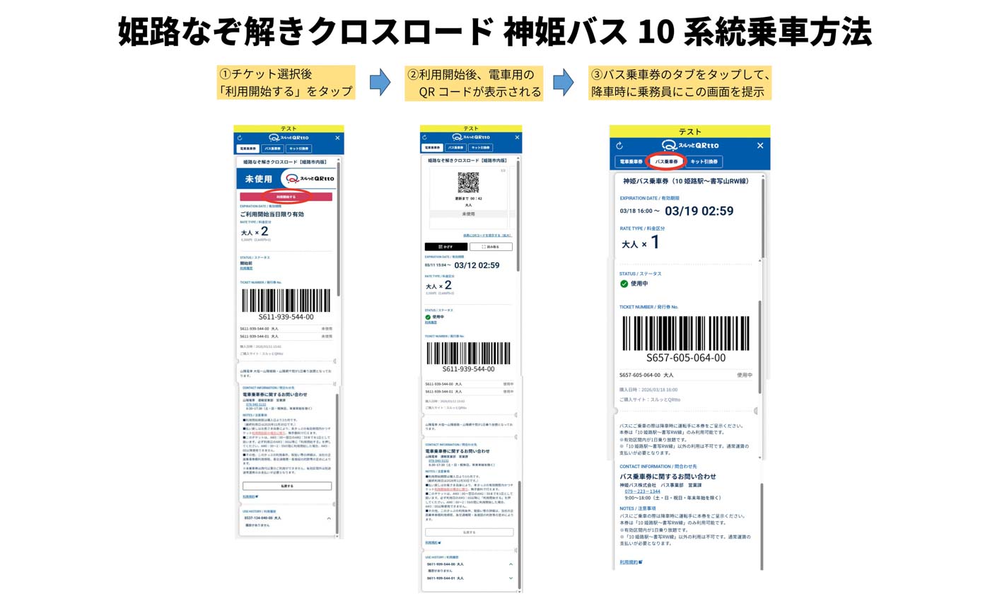 神姫バス10系統の乗⾞⽅法